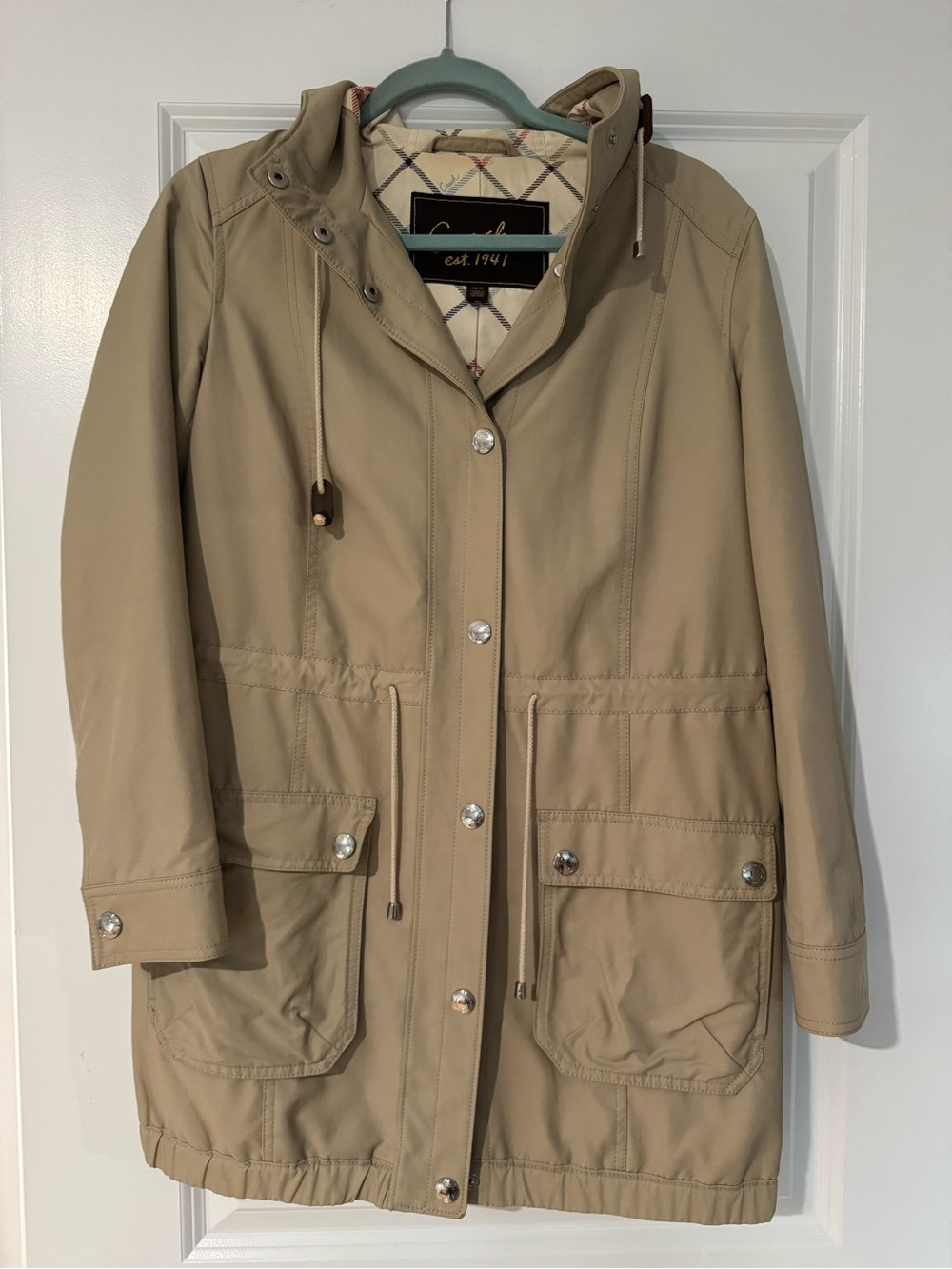 Coach Khaki Hooded Utility Jacket
